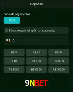 deposits 9NBET